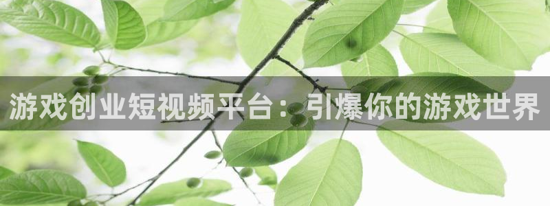 优贝娱乐注册开户：游戏创业短视频平台：引爆你的游戏世界