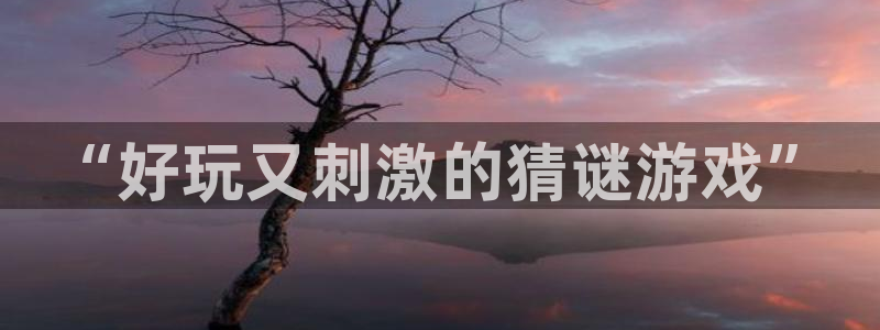 优贝娱乐平台注册：“好玩又刺激的猜谜游戏”